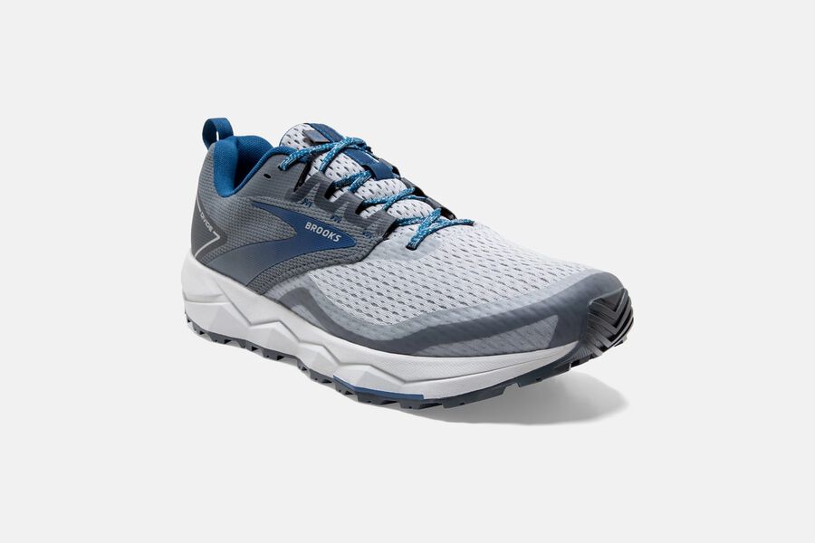 Divide 2 Trail Brooks Running Shoes NZ Mens - Grey/Blue - XIAQPU-138